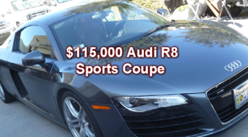 2011 audi r8 $115000 sports coupe brought to The Crash Doctor for precision damage repair and paint work at www.thecrashdoctor.com photo