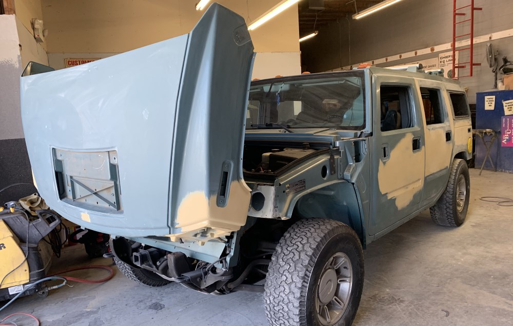 H2 Hummer 2007 rust repair and paint job